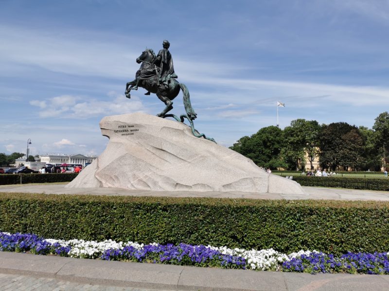 Statue of man on horse
