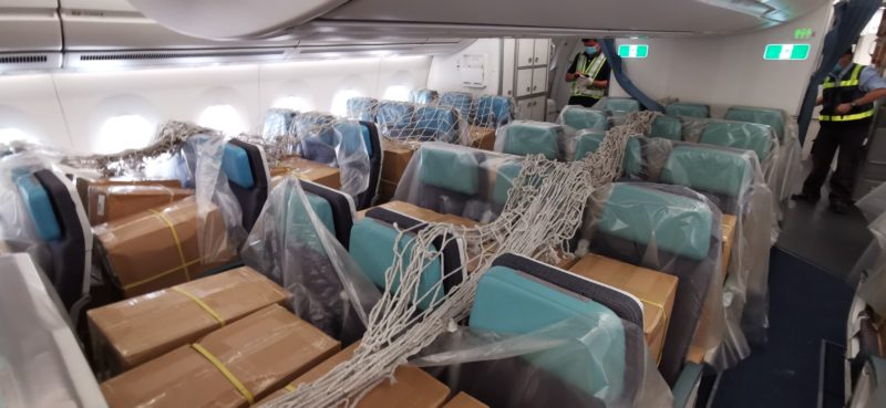Aircraft seats with boxes