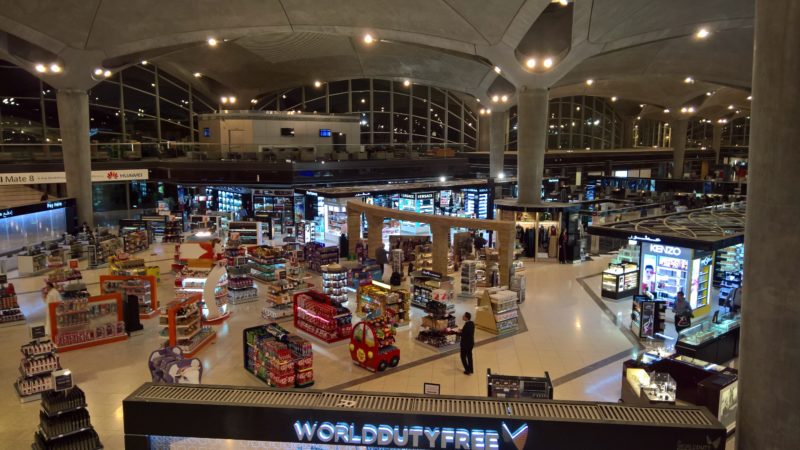 Shopping area in airport