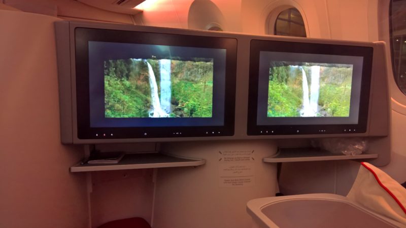 TV screens on aircraft