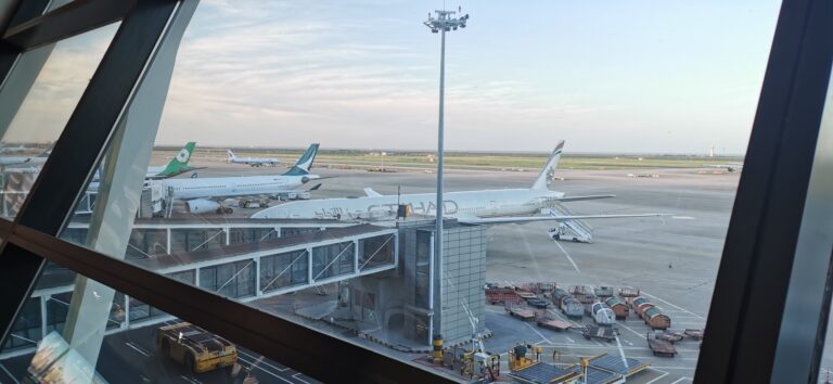 Aircraft parked at gate