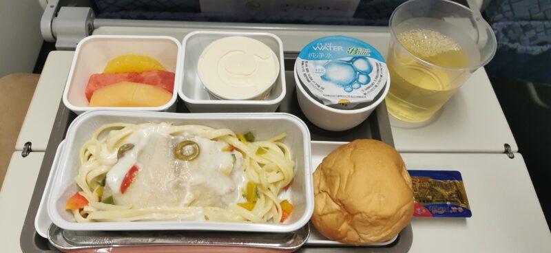 Airline pasta meal