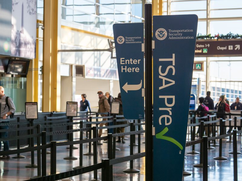TSA precheck fast lane line