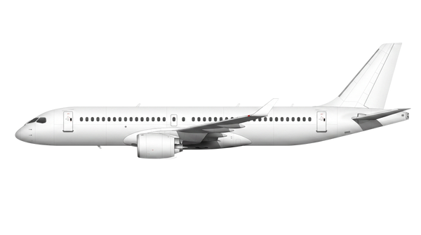 Airbus A220-300 shown unpainted