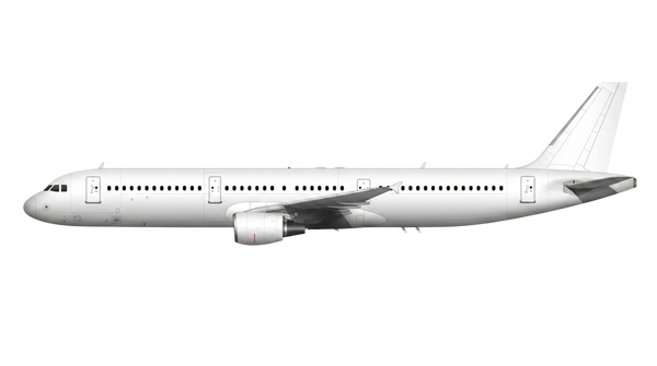 Airbus A321neo shown unpainted