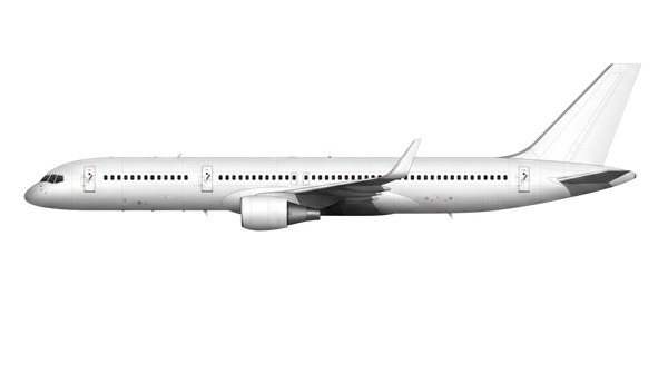 Boeing 757-200 shown unpainted