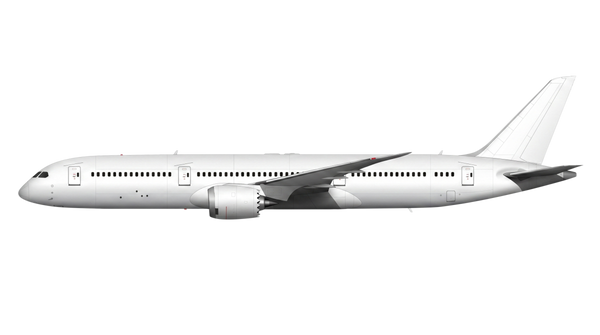Boeing 787-9 shown unpainted