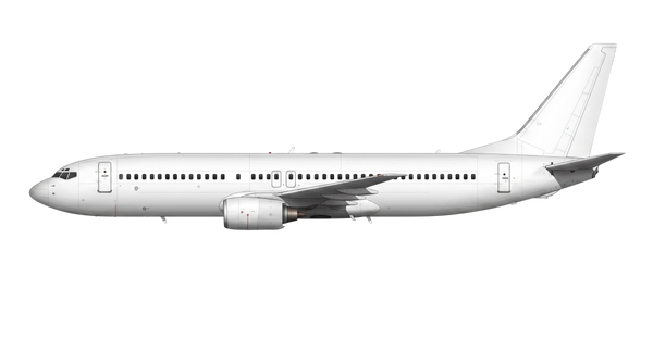 Boeing 737 MAX 7 shown unpainted