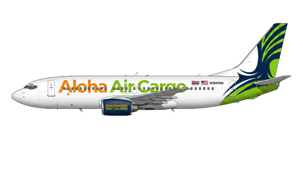 Aeko Kula, Inc. DBA Aloha Air Cargo Boeing 737 Classic livery