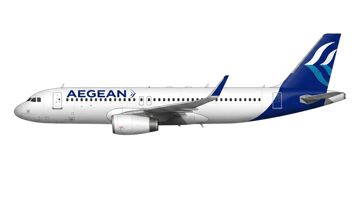 Aegean Airlines Airbus A318/A319/A32 livery