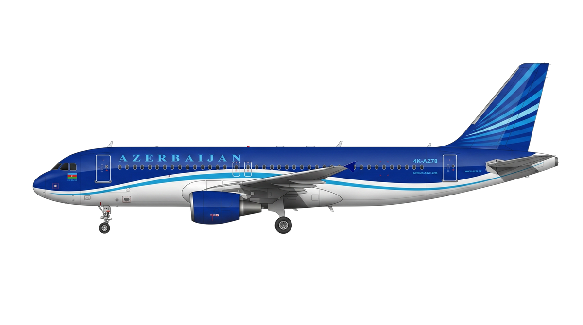 Azerbaijan Airlines Airbus A318/A319/A32 livery