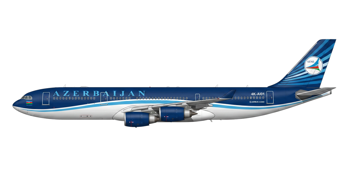 Azerbaijan Airlines Airbus A330/A340 livery