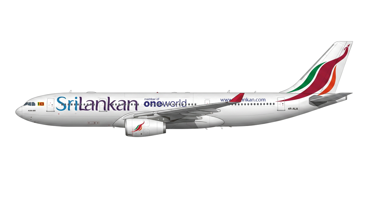 SriLankan Airlines Airbus A330/A340 livery