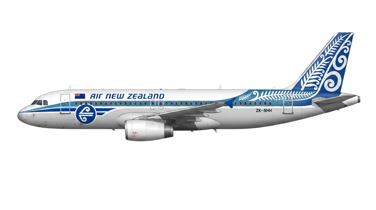 Air New Zealand Airbus A318/A319/A32 livery