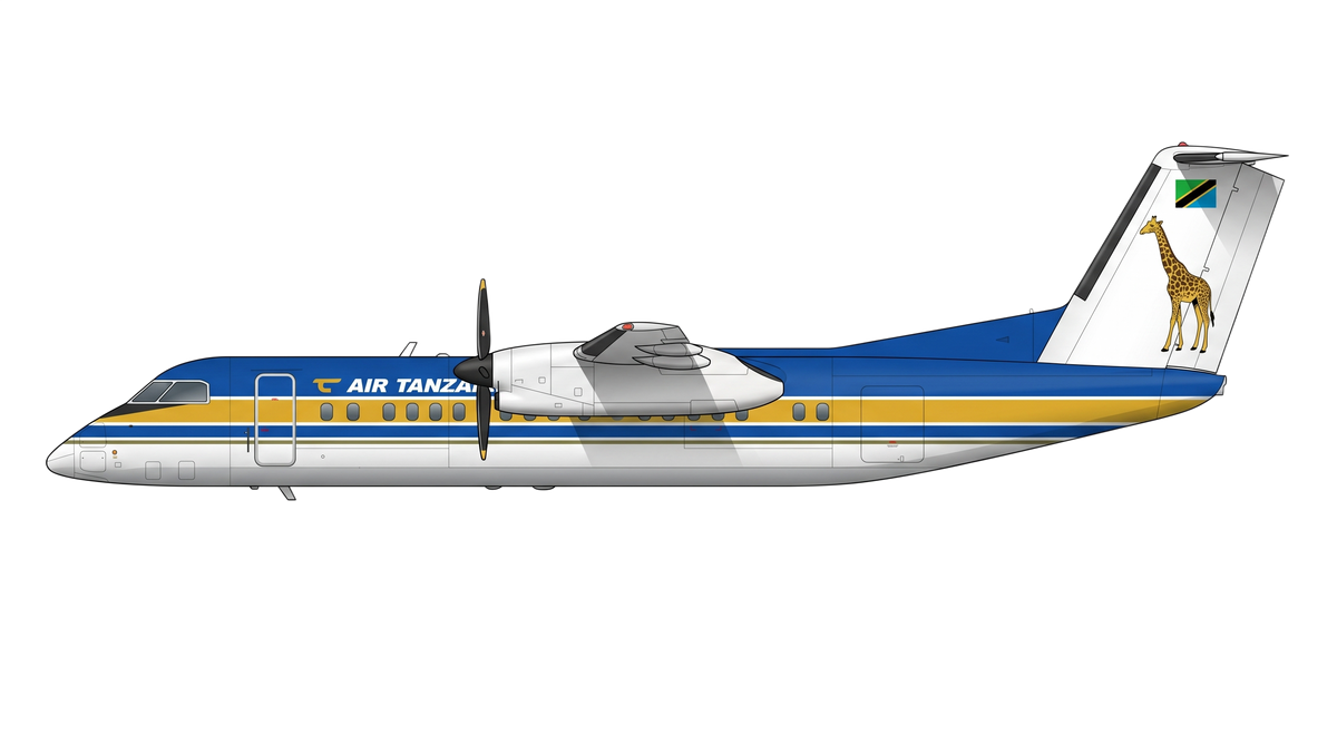 Air Tanzania Bombardier DHC-8-100 livery