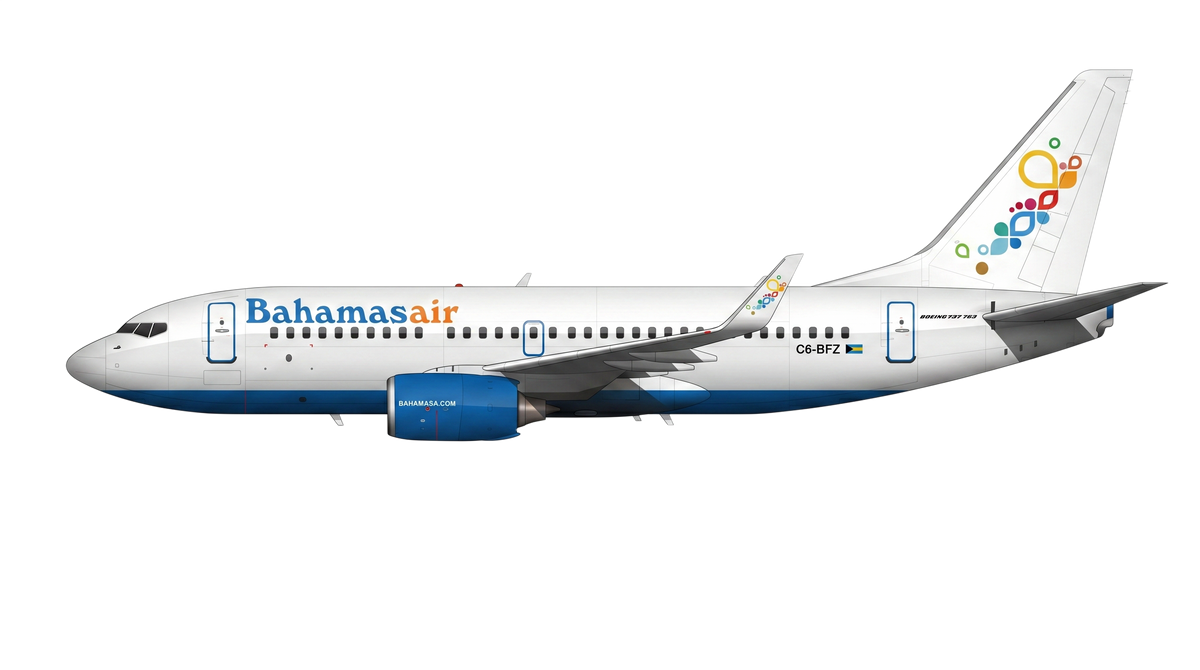 Bahamasair Boeing 737 Classic livery