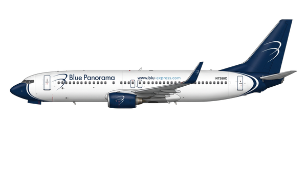 Blue Panorama Boeing 737 Classic livery