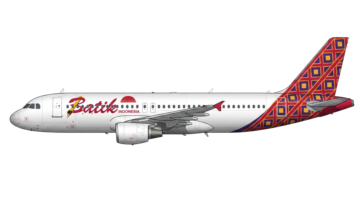 Batik Air Airbus A318/A319/A32 livery