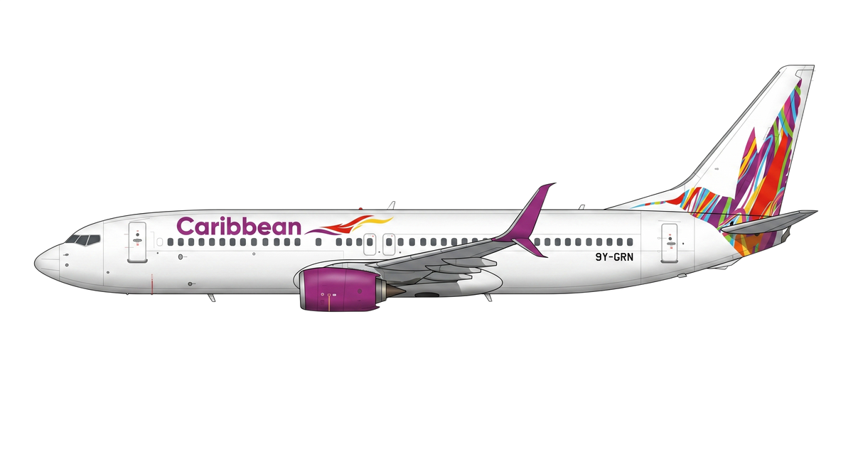 Caribbean Airlines Boeing 737 NG livery