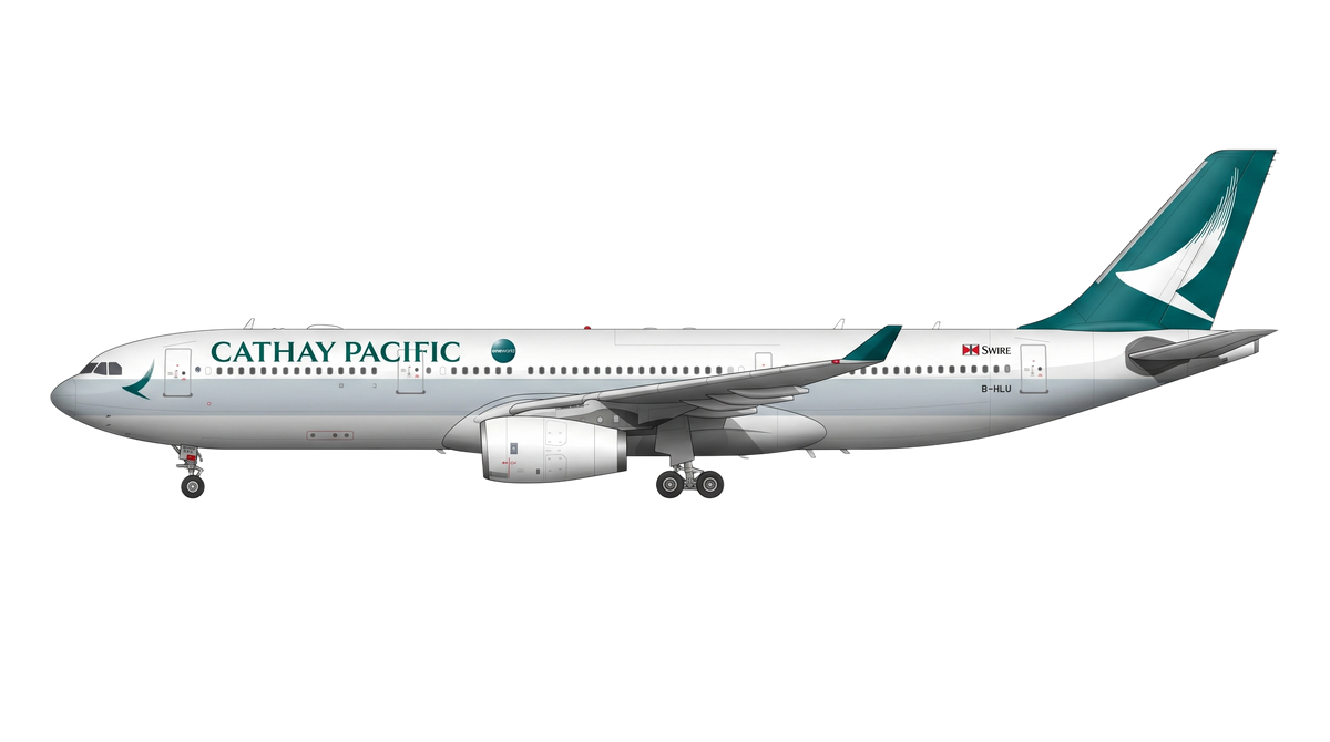 Cathay Pacific Airbus A330/A340 livery