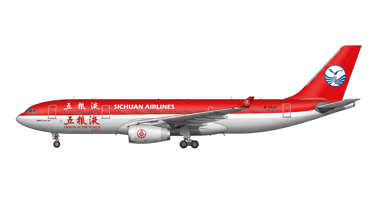 Sichuan Airlines Airbus A330/A340 livery