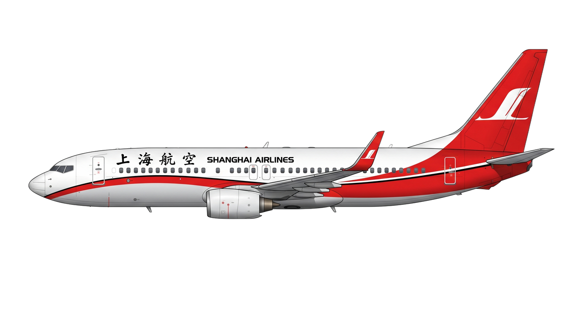 Shanghai Airlines Boeing 737 NG livery