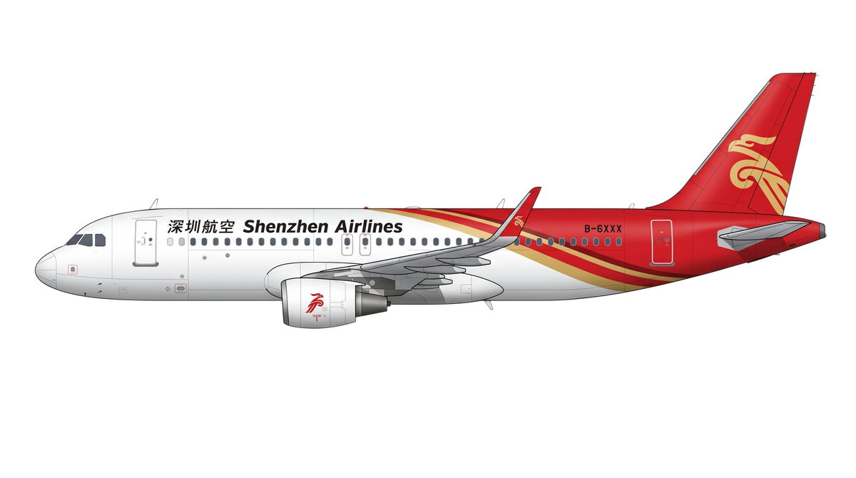 Shenzhen Airlines Airbus A318/A319/A32 livery