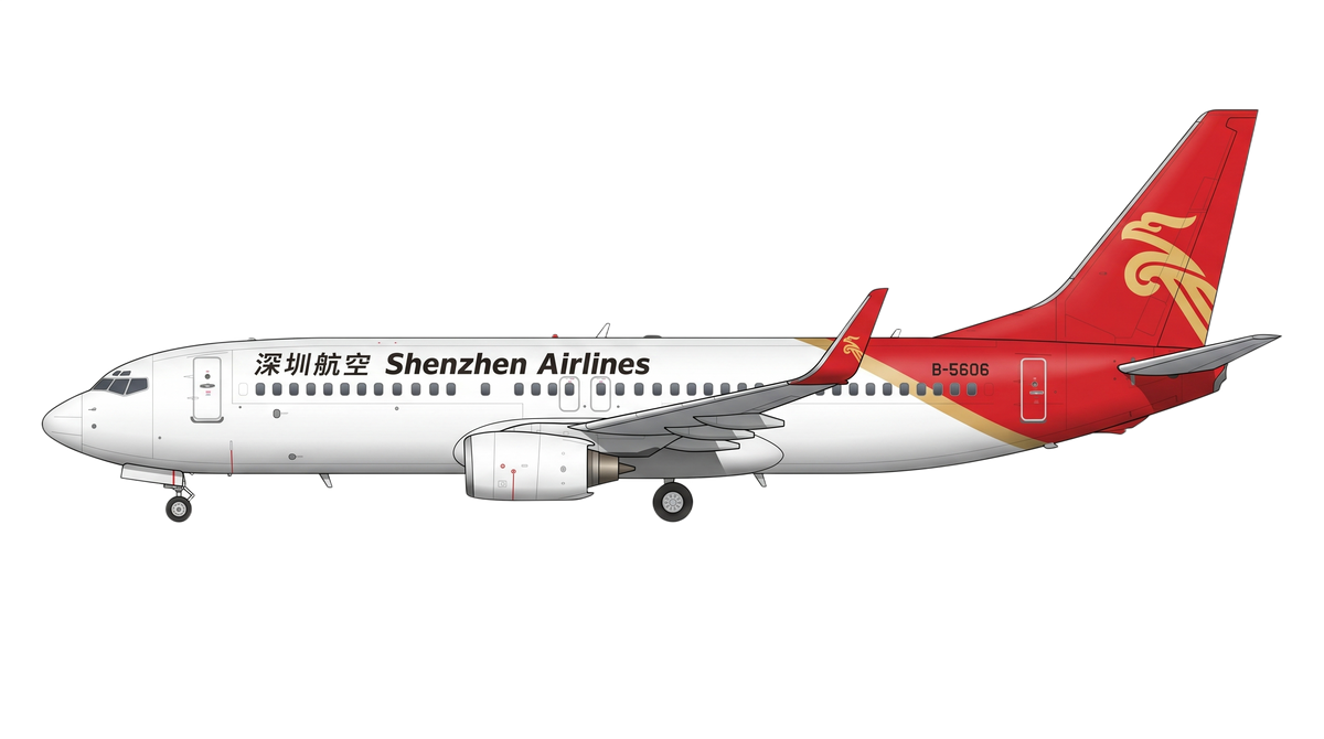 Shenzhen Airlines Boeing 737 NG livery