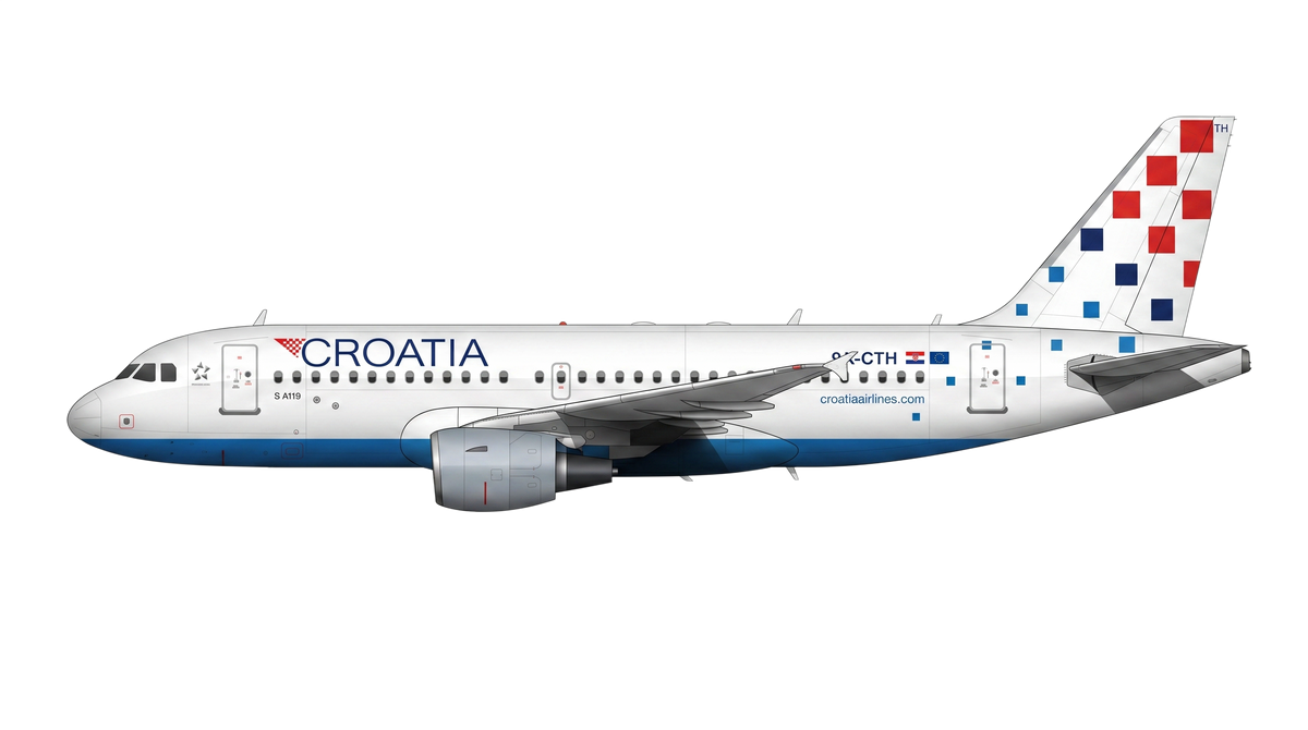 Croatia Airlines Airbus A318/A319/A32 livery