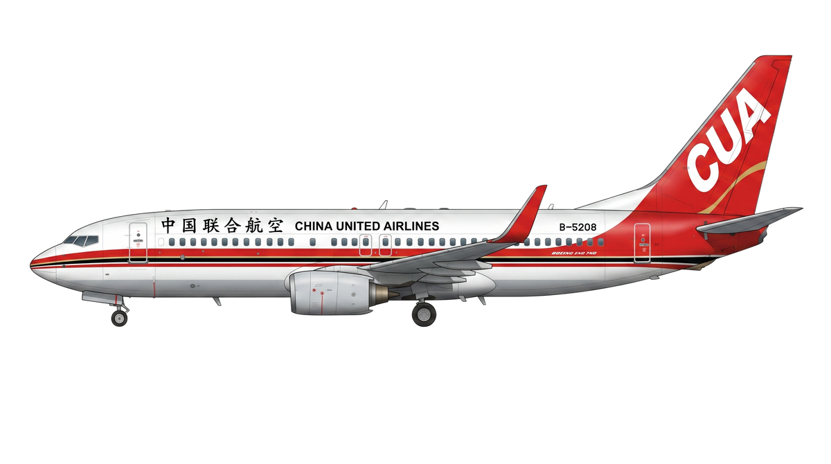 China United Airlines Boeing 737 NG livery
