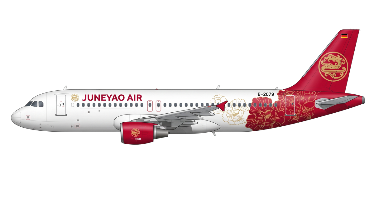 Juneyao Airlines Airbus A318/A319/A32 livery
