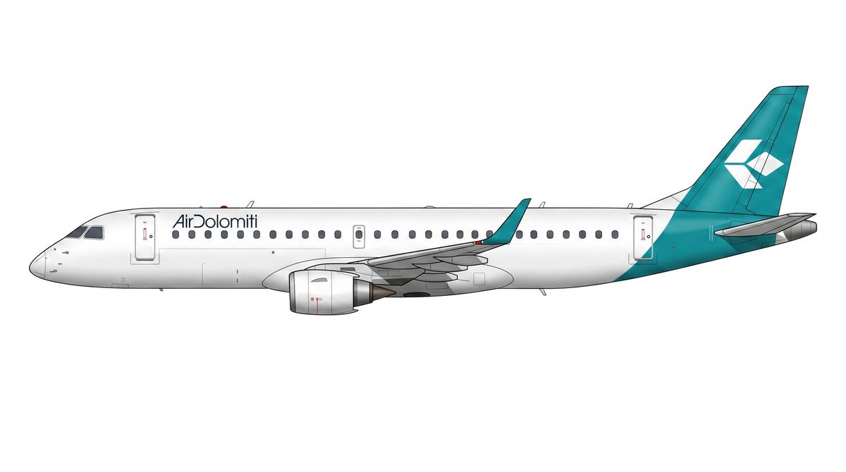 Air Dolomiti Embraer EMB-190/EMB livery