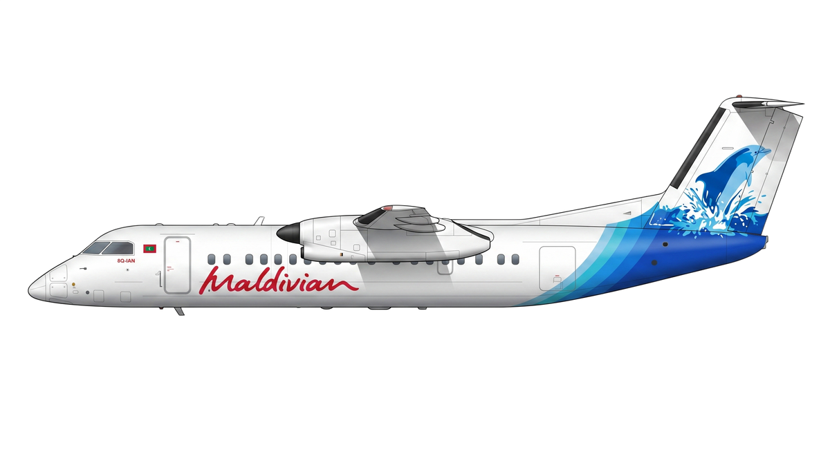 Island Aviation Services Ltd. Bombardier DHC-8-100 livery