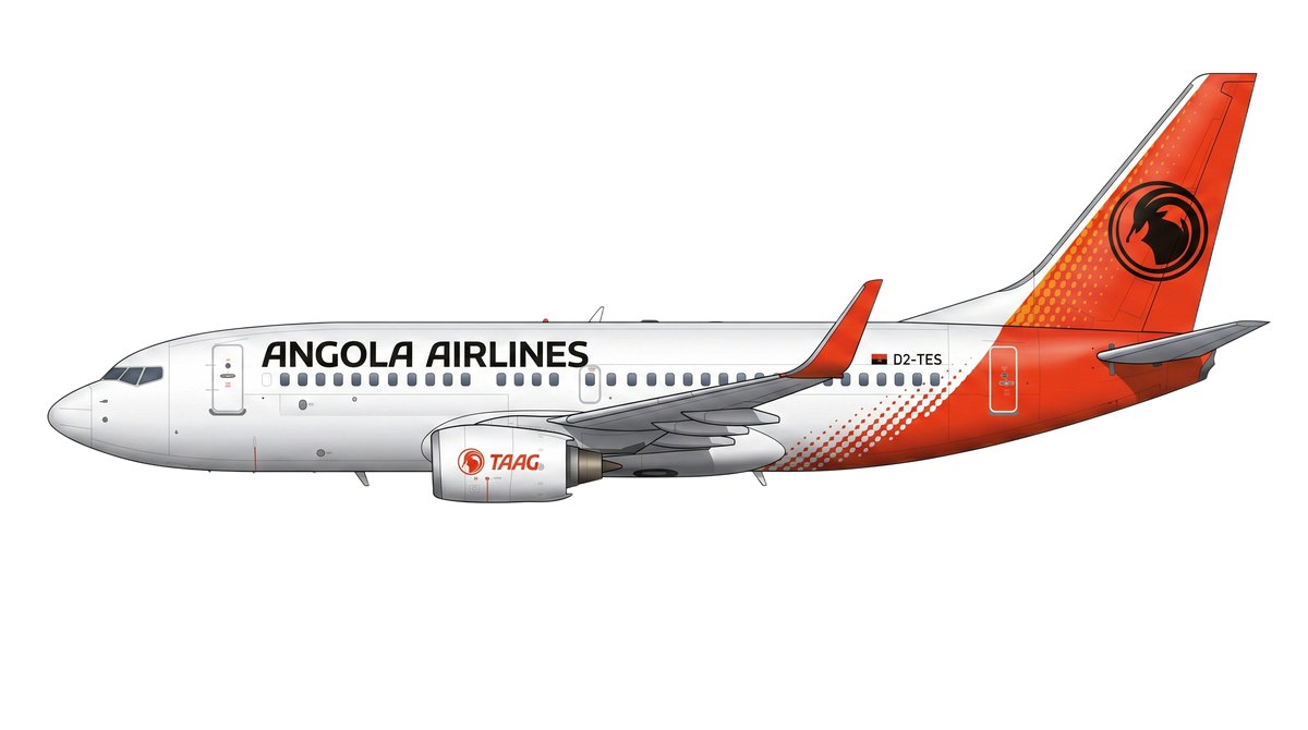 TAAG - Angola Airlines Boeing 737 NG livery