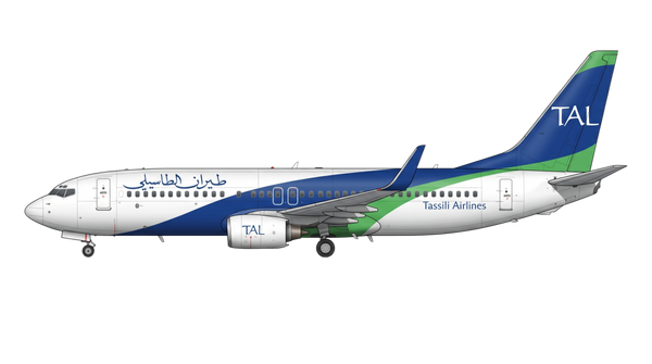 Tassili Airlines Boeing 737 NG livery
