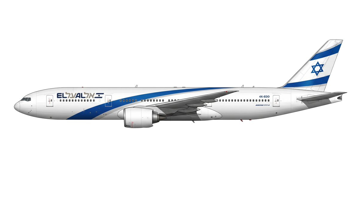 EL AL Boeing 777 livery