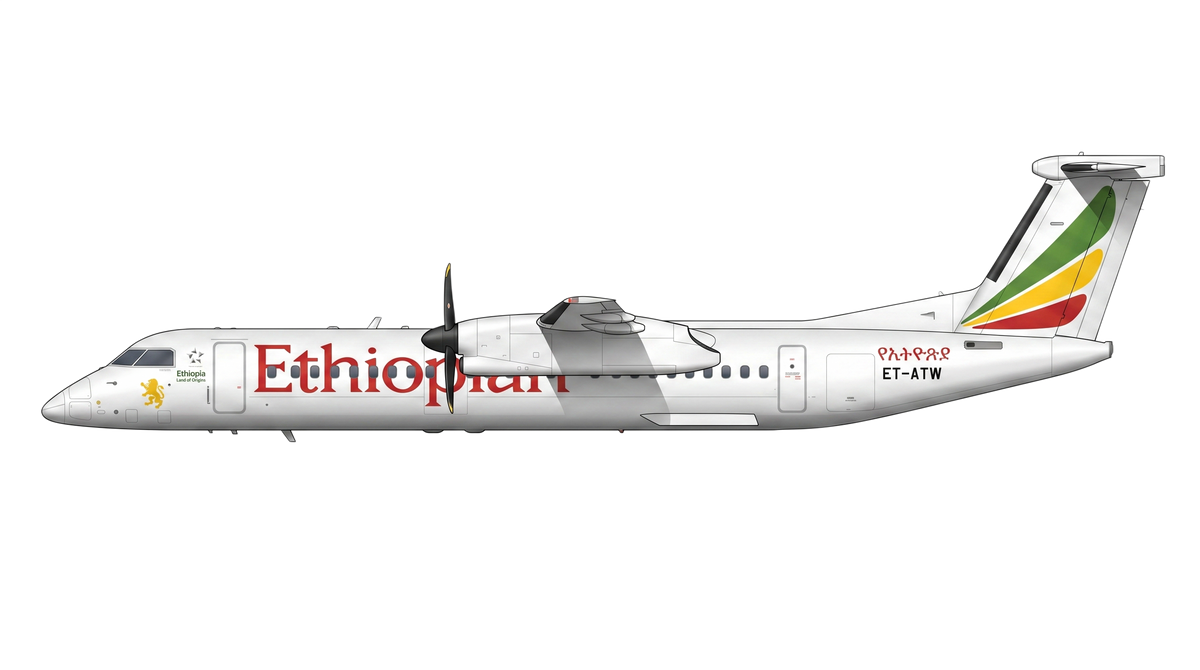 Ethiopian Airlines Bombardier DHC-8-400 livery