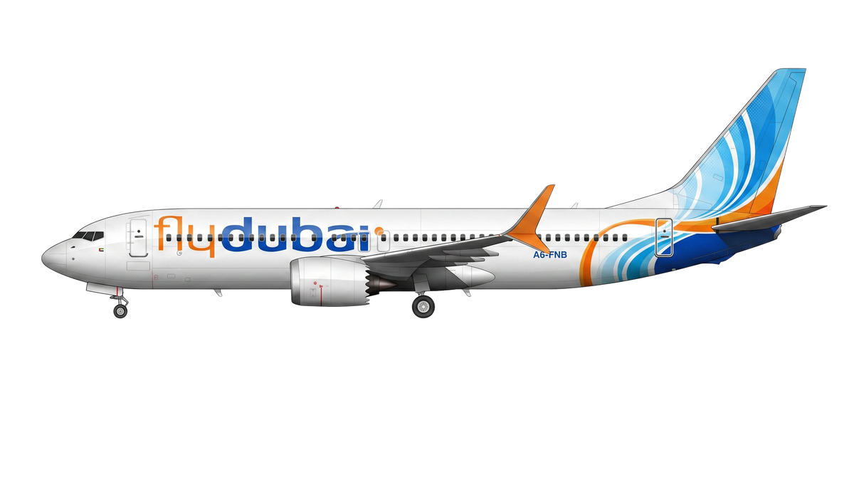 flydubai Boeing 737 NG livery