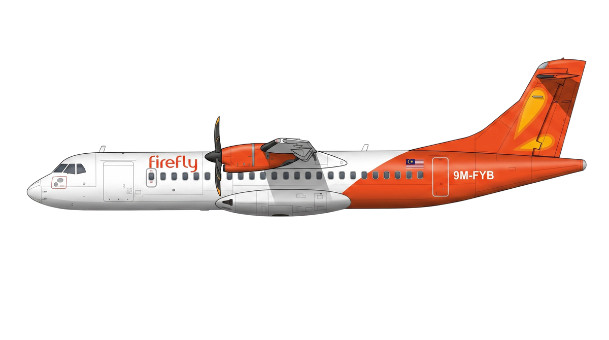 FlyFirefly Sdn. Bhd ATR 42/72 livery