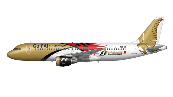 Gulf Air Airbus A318/A319/A32 livery