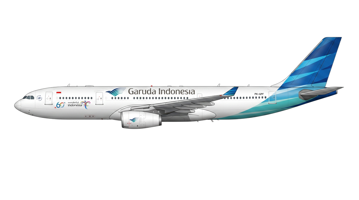 Garuda Airbus A330/A340 livery