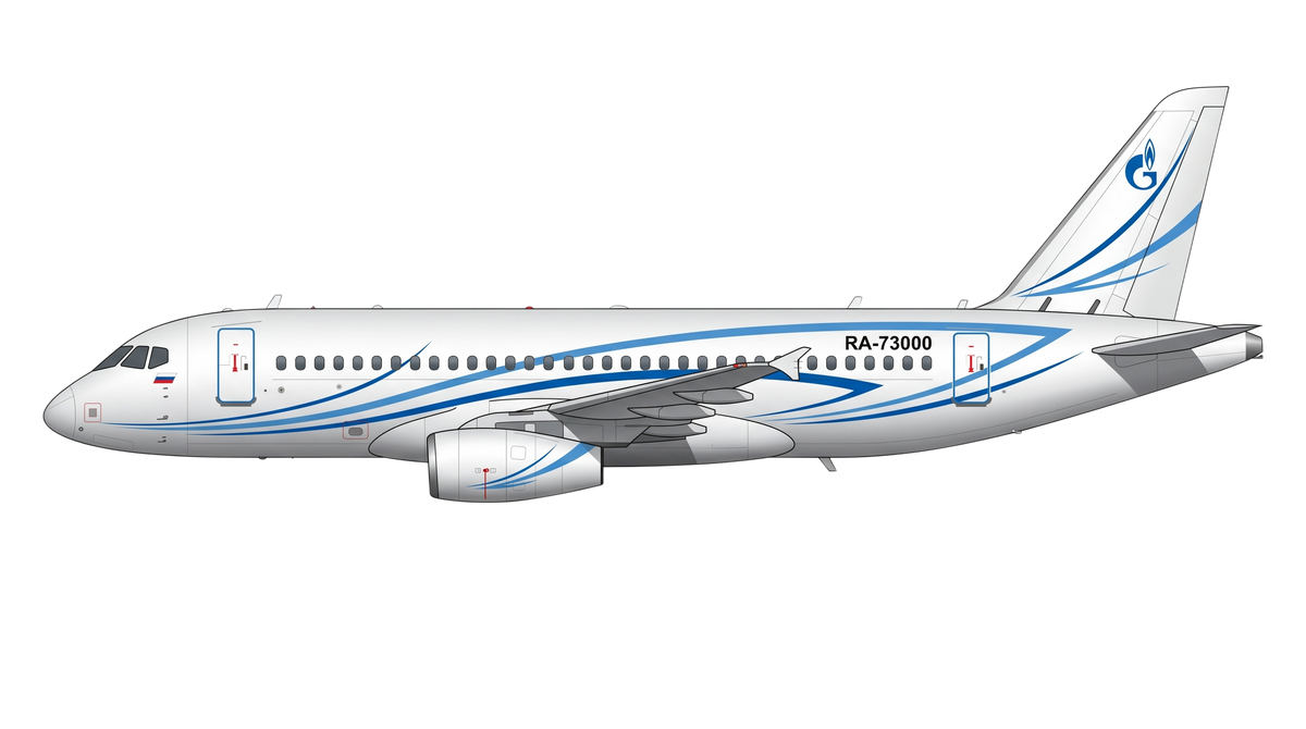 Gazpromavia Aviation Company Ltd. Sukhoi SSJ livery