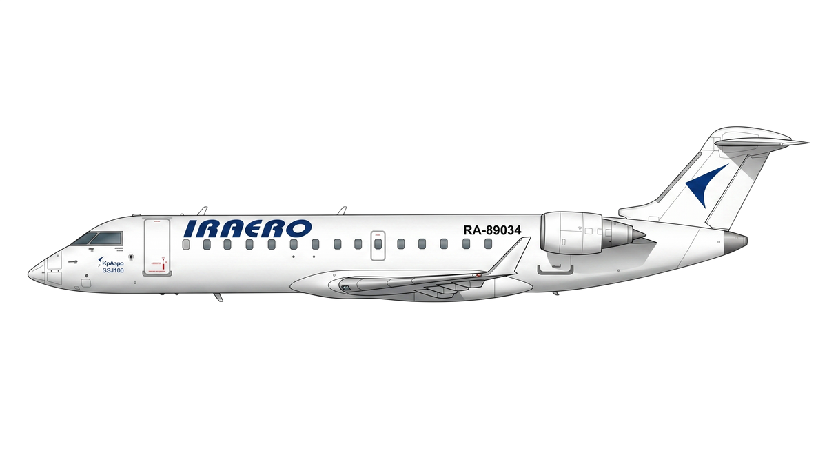 Closed Joint Stock Company " IrAero" Bombardier CRJ-100/2 livery