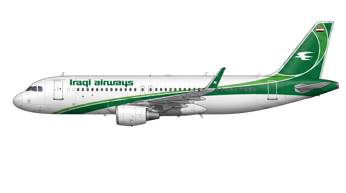Iraqi Airways Airbus A318/A319/A32 livery