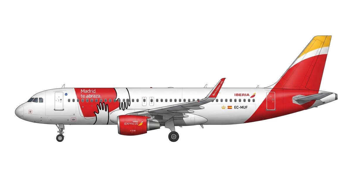 Compania Operadora de Corto y Medio Radio Iberia Express, S.A.U Airbus A318/A319/A32 livery
