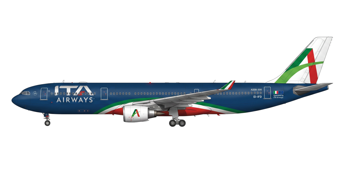 ITA Airways Airbus A330/A340 livery