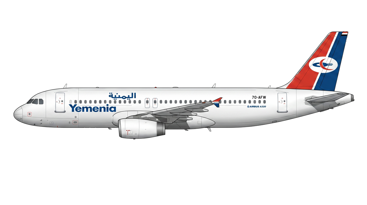Yemenia Airbus A318/A319/A32 livery