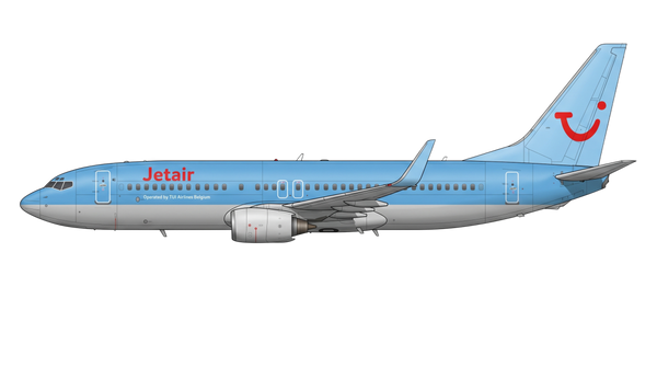 TUI Airlines Belgium t/a Jetairfly Boeing 737 NG livery