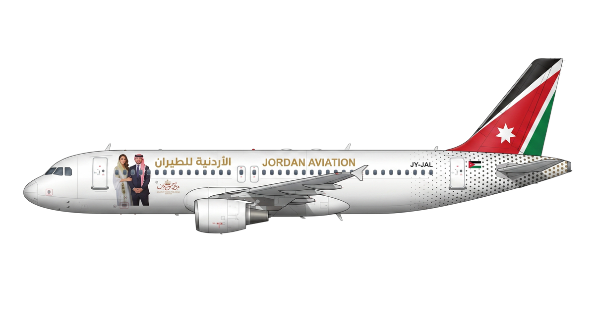 Jordan Aviation Airbus A318/A319/A32 livery