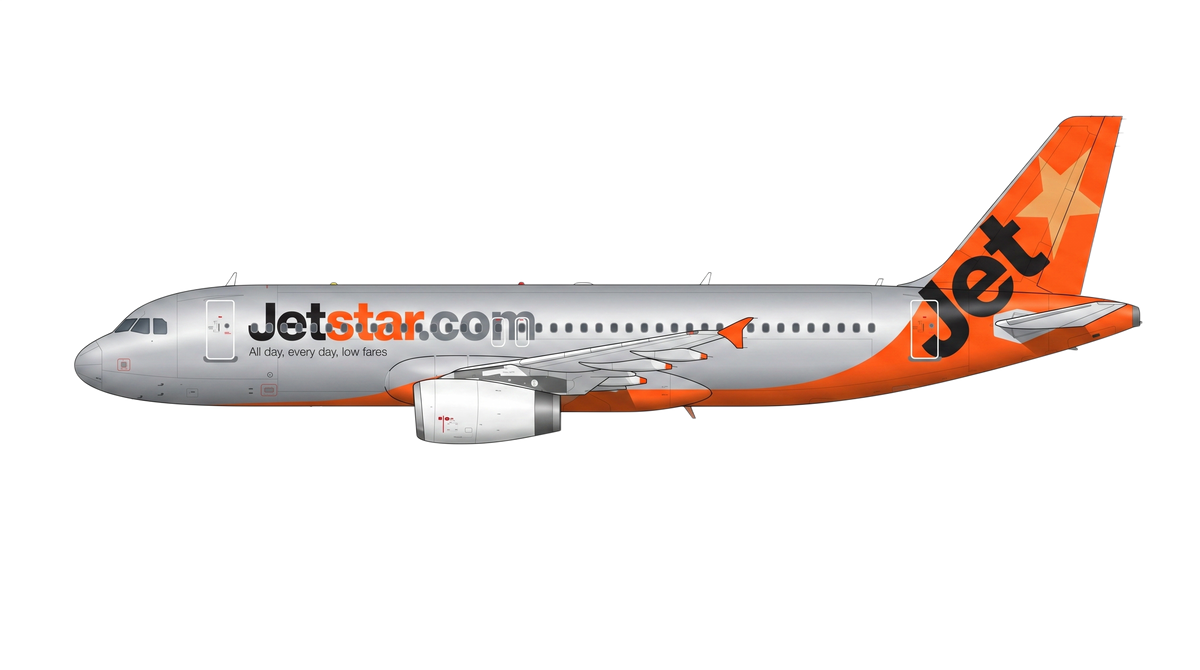 Jetstar Airways Airbus A318/A319/A32 livery